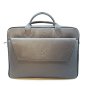 Preview: BGents Leder Business Bag grau mit Leder Couvert grau